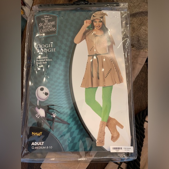 NBC Oogie Boogie Costume Adult Size Medium 8-10 - Picture 5 of 6